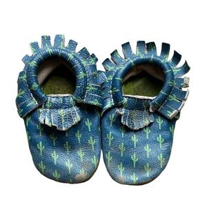 Freshly Picked cactus leather moccasins